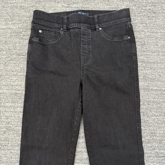 Spanx Flare Jeans Women Medium Black Pull On Stretch Denim Slimming Shaping - Picture 10 of 11